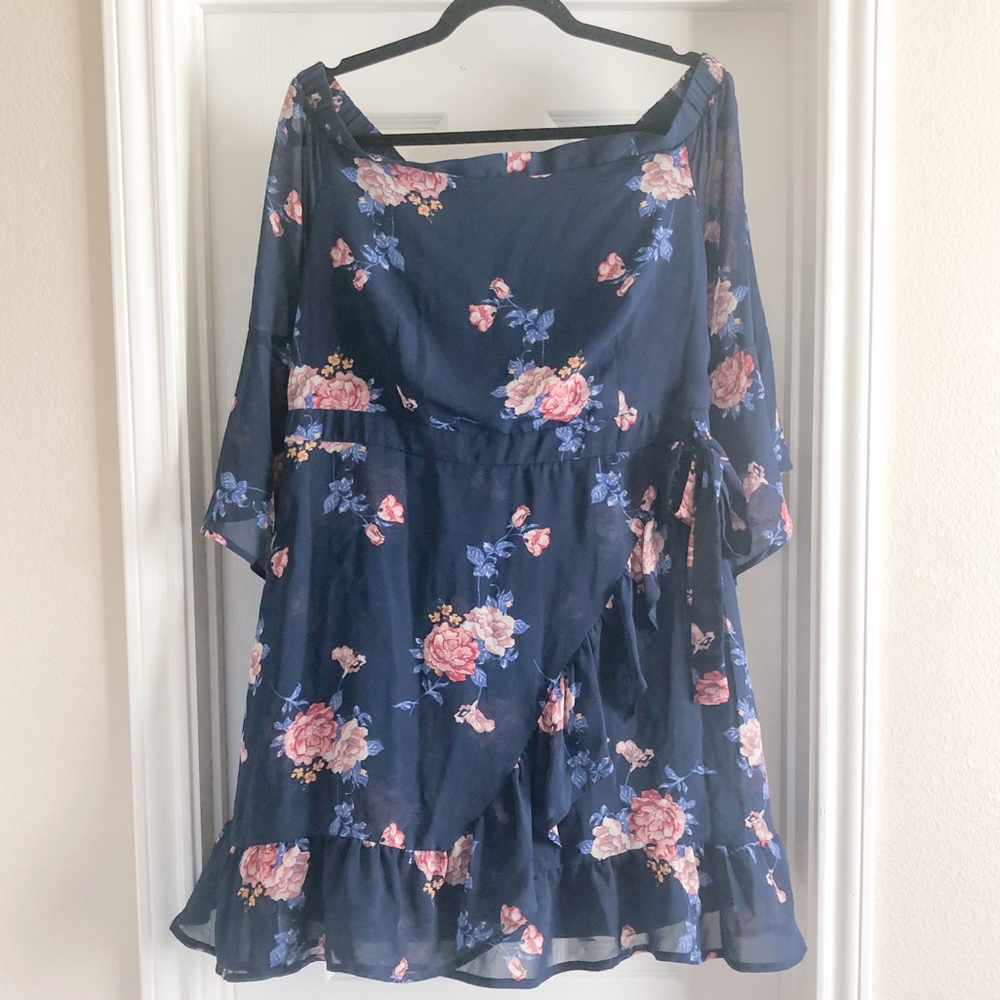 Xhilaration Navy Floral Dress